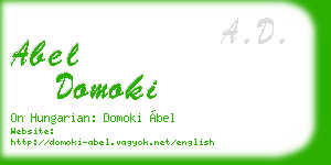 abel domoki business card