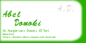 abel domoki business card